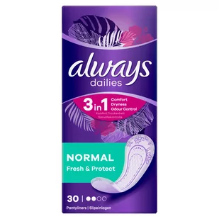 Always LINER Dailies Fresh & Protect Normal Wkładki Higieniczne 30 sztuk - Wkładki higieniczne - miniaturka - grafika 1