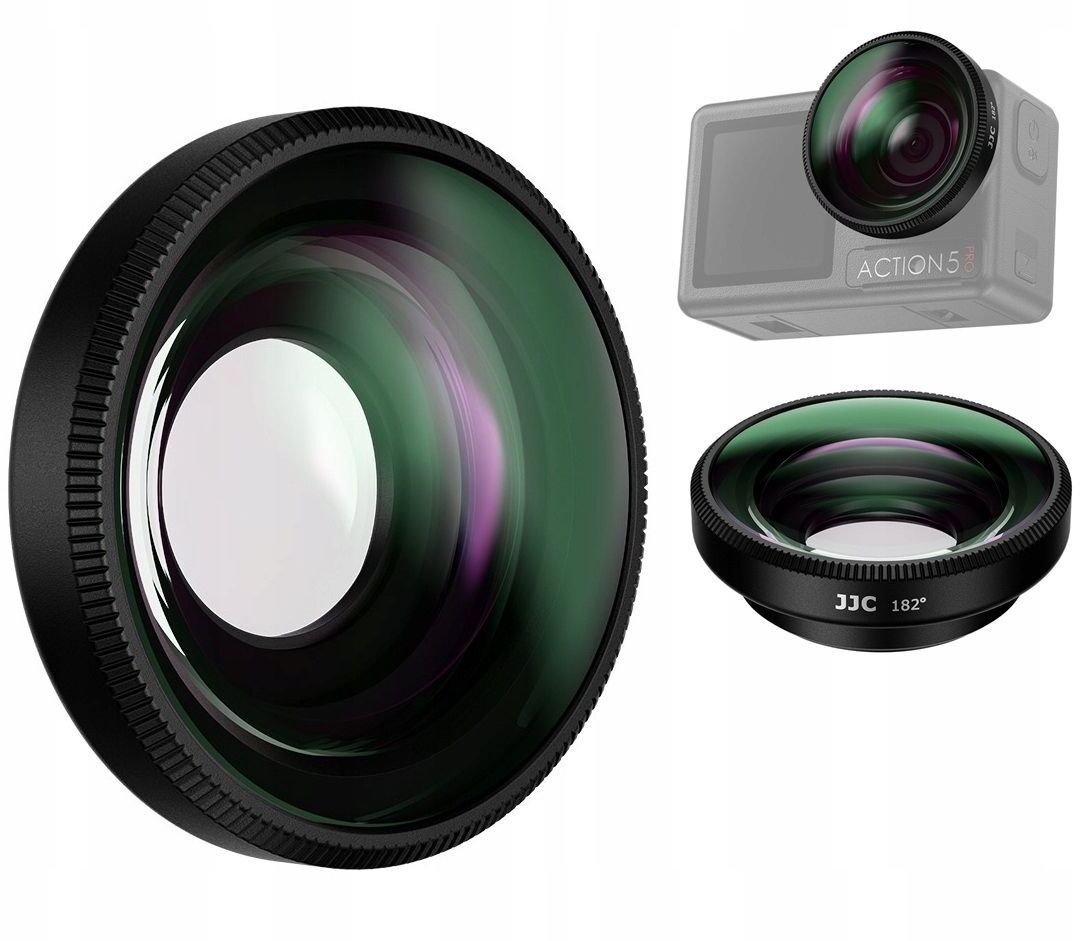 Konwerter JJC Obiektyw Fov Boost Lens Soczewka 182° Konwerter Do Dji Osmo Action 5 Pro / Osmo Action 4 / F-dwa