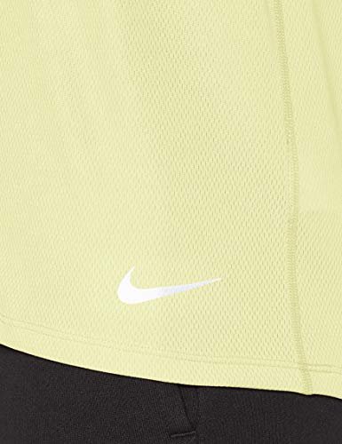 Nike Damski T-shirt W NK RUN TOP SS, światło limelight/światło limelight/(odblaskowe srebro), XL