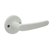 Klamki - Domino Klamka na okrągłej rozecie Econom biała - miniaturka - grafika 1