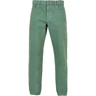 Spodenki męskie - Urban Classics Męskie spodnie Colored Loose Fit Jeans Leaf 42, Leaf, 42 - miniaturka - grafika 1