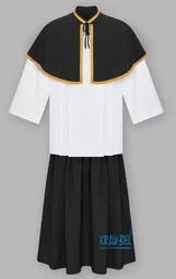 Peleryna i spódnica ministrancka czarna - Szaty liturgiczne - miniaturka - grafika 1