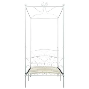 Lumarko Rama łóżka z baldachimem, biała, metalowa, 90 x 200 cm - Łóżka - miniaturka - grafika 4
