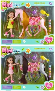 Lalka 15 cm z akcesoriami Konik 481510 Mega Creative - Lalki dla dziewczynek - miniaturka - grafika 1