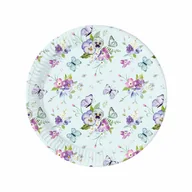 Dekoracje i nakrycia stołu na imprezę - TALERZYKI PAPIEROWE KWIATY I MOTYLE 20 CM 8 SZT. - miniaturka - grafika 1