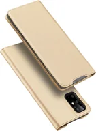 Etui na dokumenty i karty - Etui kompatybilne z SAMSUNG GALAXY A22 4G (A225F) etui na telefon z funkcją podstawki, etui na karty w kolorze złotym - miniaturka - grafika 1