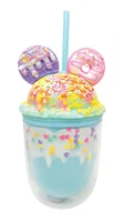 Kubki dla dzieci - HOT FOCUS 397RB Kubek 350ml ze słomką - Pączki - miniaturka - grafika 1