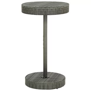 vidaXL Stolik ogrodowy, szary, 60,5x106 cm, polirattan - Stoły ogrodowe - miniaturka - grafika 1