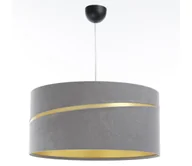 Lampy sufitowe - Żyrandol na lince SWING 1xE27/60W/230V szare/złoty - miniaturka - grafika 1