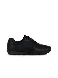 Geox Skórzane sneakersy "Snake 2.0" w kolorze czarnym - Trampki męskie - miniaturka - grafika 1