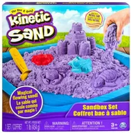 Masy plastyczne - KINETIC SAND PIASEK KINETYCZNY Fiolet PIASKOWNICA - miniaturka - grafika 1