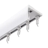 Karnisze - Szyna sufitowa DECASTYL z agrafkami podwójna 300 cm Biały - miniaturka - grafika 1