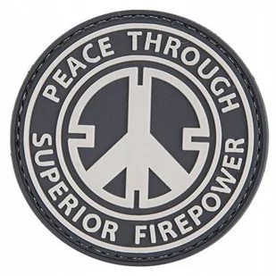 Naszywka 3D - Peace Through Superior Firepower (GFT-30-004688) G GFT-30-004688 - Odzież taktyczna i umundurowanie - miniaturka - grafika 1