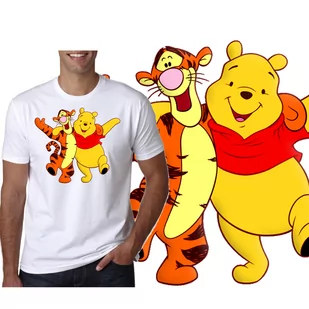 3173 Kubuś Puchatek Tygrysek Koszulka Męska M - Koszulki męskie - miniaturka - grafika 1