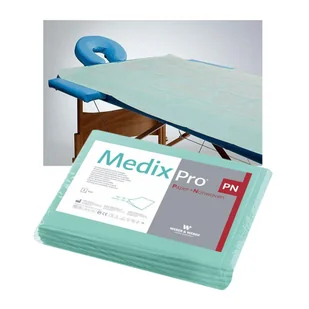 MedixPro Prześcieradło jednorazowe 77cm x 210cm zielone 40g MedixPro 10szt - Kosmetyczne akcesoria jednorazowe - miniaturka - grafika 1