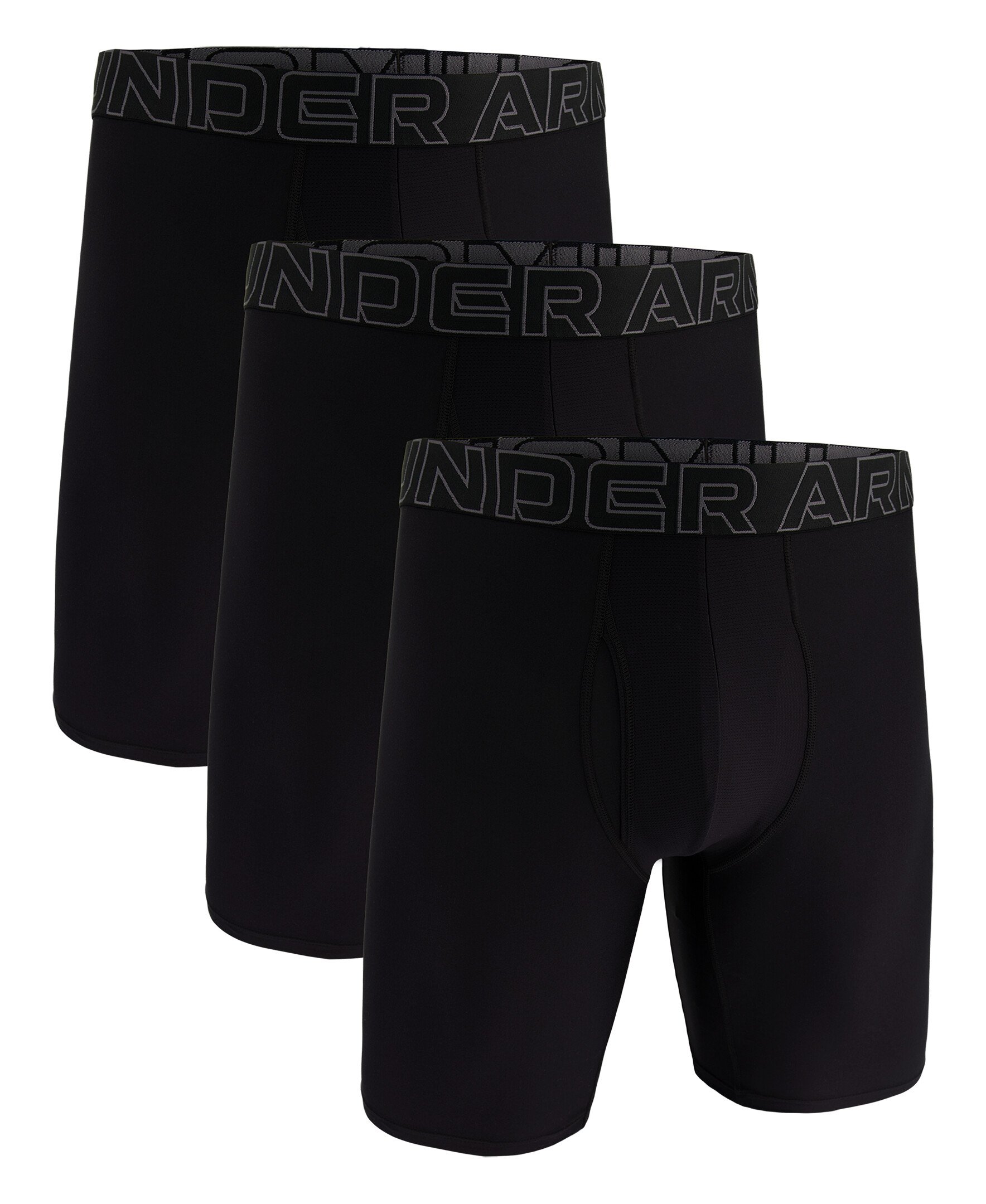 Bokserki męskie Under Armour Perf Tech Solid 9in 3Pack Black XXL