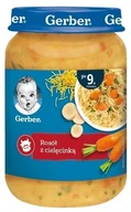 Dania dla dzieci - Gerber Rosołek z cielęcinką - obiad zupka po 9m-cu 190g - miniaturka - grafika 1