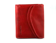 Portfele - BARTEX 10020D skórzany portfel damski czerwony RFID 10020D - miniaturka - grafika 1