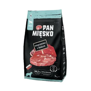 PAN MIĘSKO karma sucha dla psa wieprzowina z dzikiem, chrupki M 9kg - Sucha karma dla psów - miniaturka - grafika 2