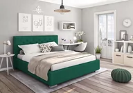 Łóżka - Łóżko Tapicerowane Lanciano 160X200 Z Pojemnikiem Jaguar 2185 Zielone - miniaturka - grafika 1