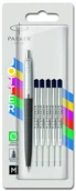 Długopisy - Parker JOTTER ORIGINALS WOW PACK DŁUGOPIS BLACK Długopis kulkowy Jotter Originals czarny + 5 niebieskich wkładów 2152193 2152193 - miniaturka - grafika 1