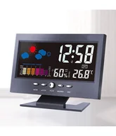 Stacje pogodowe - Stacja Pogodowa Higrometr Budzik Budzik Bezprzewodowy Kolorowy Wyświetlacz Lcd - miniaturka - grafika 1