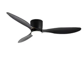 Wentylatory sufitowe - Nowoczesny wentylator sufitowy LED, wygodny pilot zdalnego sterowania, ściemniane światło, czarny, 52 cale (132 cm) - miniaturka - grafika 1