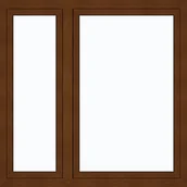 Okna - Okno PCV 3-szybowe fasadowe 85/O34 złoty dąb 1465x1435 mm otwierane do wewnątrz prawe - miniaturka - grafika 1