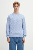 Swetry męskie - Lacoste sweter wełniany męski kolor niebieski AH2924 - miniaturka - grafika 1