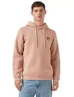 Bluzy męskie - Koton Męska bluza z kapturem Tiger Embroided, Różowy (Bt4), XXL - miniaturka - grafika 1