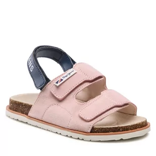 Pepe Jeans Sandały Berlin Girl Strap PGS90179 Mauve Pink 319 - Sandały damskie - miniaturka - grafika 1
