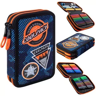 Piórnik 2-komorowy z wyposażeniem Coolpack Jumper navy SK - Piórniki - miniaturka - grafika 1