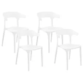 Krzesła - Zestaw 4 krzeseł do jadalni białe GUBBIO - miniaturka - grafika 1