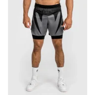 Spodnie sportowe męskie - Venum Spodenki MMA Fightshorts Attack Black/Grey - miniaturka - grafika 1