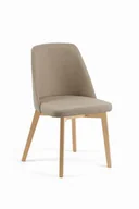 Krzesła - Flavio 1 krzesło tapicerowane jasny beż nogi buk naturalny - miniaturka - grafika 1