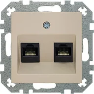 Gniazdka elektryczne - Liregus IKL-002-01.R/ONC COMPUTER SOCKET 2XRJ45 - miniaturka - grafika 1