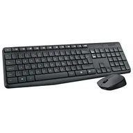 Zestawy myszka + klawiatura - Zestaw bezprzewodowej klawiatury i myszy Logitech MK235 dla systemu Windows, układ hiszpański QWERTY – szary - miniaturka - grafika 1