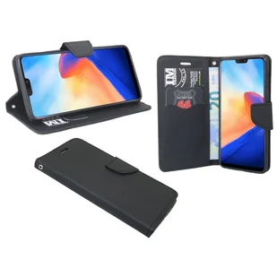 OnePlus 6 etui na telefon komórkowy kieszonka etui z klapką etui ochronne na smartfon czarny - Etui i futerały do telefonów - miniaturka - grafika 1