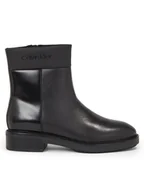 Botki damskie - Calvin Klein Botki Rubber Sole Ankle Boot Lg Wl HW0HW01700 Czarny - miniaturka - grafika 1