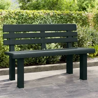 Ławki ogrodowe - vidaXL Ławka ogrodowa, zielona, 110x52x71 cm, polipropylen - miniaturka - grafika 1