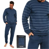 Piżamy damskie - Piżama męska bawełniana długi rękaw CORNETTE 117/235 Loose 11 jeans 3XL - miniaturka - grafika 1