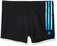 Stroje kąpielowe - Adidas Fit Semi3s Bx Black/Shocya kostium kąpielowy męski wielokolorowa Schwarz/Shock Cyan 5 FJ4737 - miniaturka - grafika 1