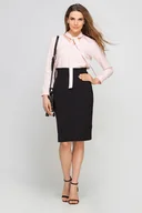 Spódnice - OŁÓWKOWA SPÓDNICA, SP115 czarny - miniaturka - grafika 1