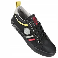 Trampki damskie - BIG STAR GG274188 damskie trampki niskie ekoskóra ciekawe czarne r. 37 - miniaturka - grafika 1