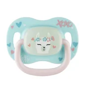 Smoczki uspokajające - CANPOL BABIES Smoczek silikonowy symetryczny Exotic 0-6m Lama 34/920 - miniaturka - grafika 1