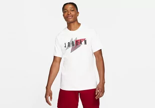 Nike Air Jordan Jumpman Air Wordmark Crew Tee White - Koszulki męskie - miniaturka - grafika 1