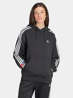 Bluzy damskie - adidas Bluza Graphics Floral IU2515 Czarny Loose Fit - miniaturka - grafika 1