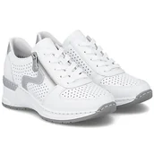 Półbuty damskie - Sneakersy damskie ażurowe Rieker N4340-80 WHITE R.36 - miniaturka - grafika 1