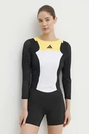 Bluzki damskie - adidas Performance longsleeve treningowy kolor czarny IM8177 - miniaturka - grafika 1