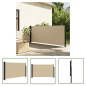 Markizy - The Living Store Zwijana markiza boczna - beżowa - 120x600 cm - Zwijana Markiza Boczna - miniaturka - grafika 1